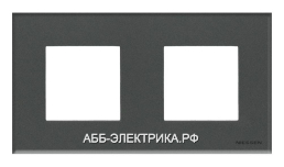 ABB NIE Zenit Стекло графит Рамка 2-я 2+2 мод